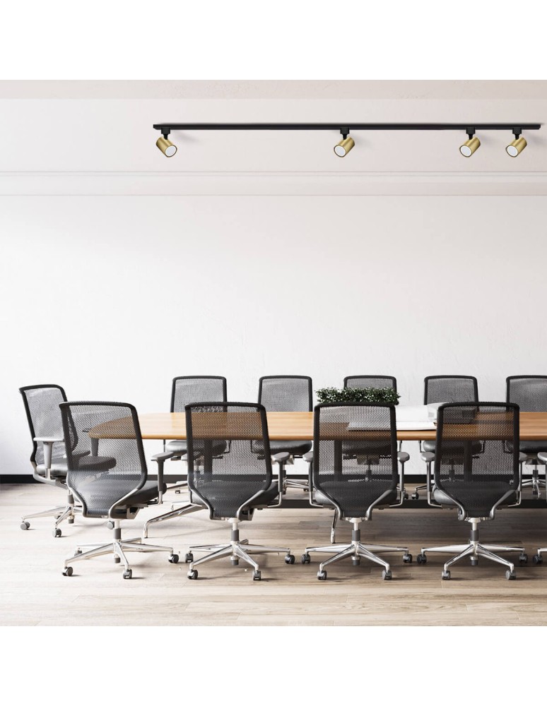 Ready-made rail kits - Light Prestige Snow SET 1F gold LP-737 GD SET 4xGU10 black/gold - product kolory-swiatla.pl 4