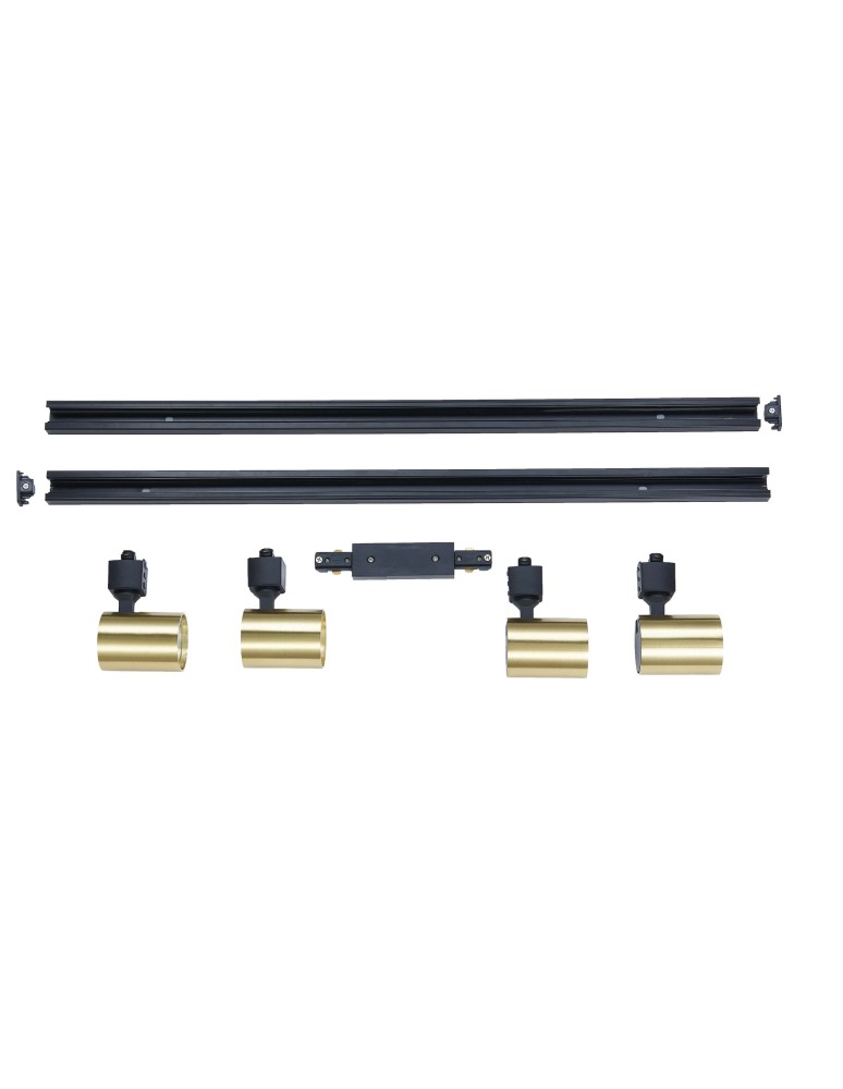 Ready-made rail kits - Light Prestige Snow SET 1F gold LP-737 GD SET 4xGU10 black/gold - product kolory-swiatla.pl 10