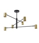 Modern pendant lamps - Light Prestige Snow 6 gold xGU10 Gold/Black LP-731/6P GD - product 1