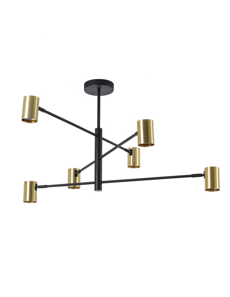 Modern pendant lamps - Light Prestige Snow 6 gold xGU10 Gold/Black LP-731/6P GD - product kolory-swiatla.pl 1