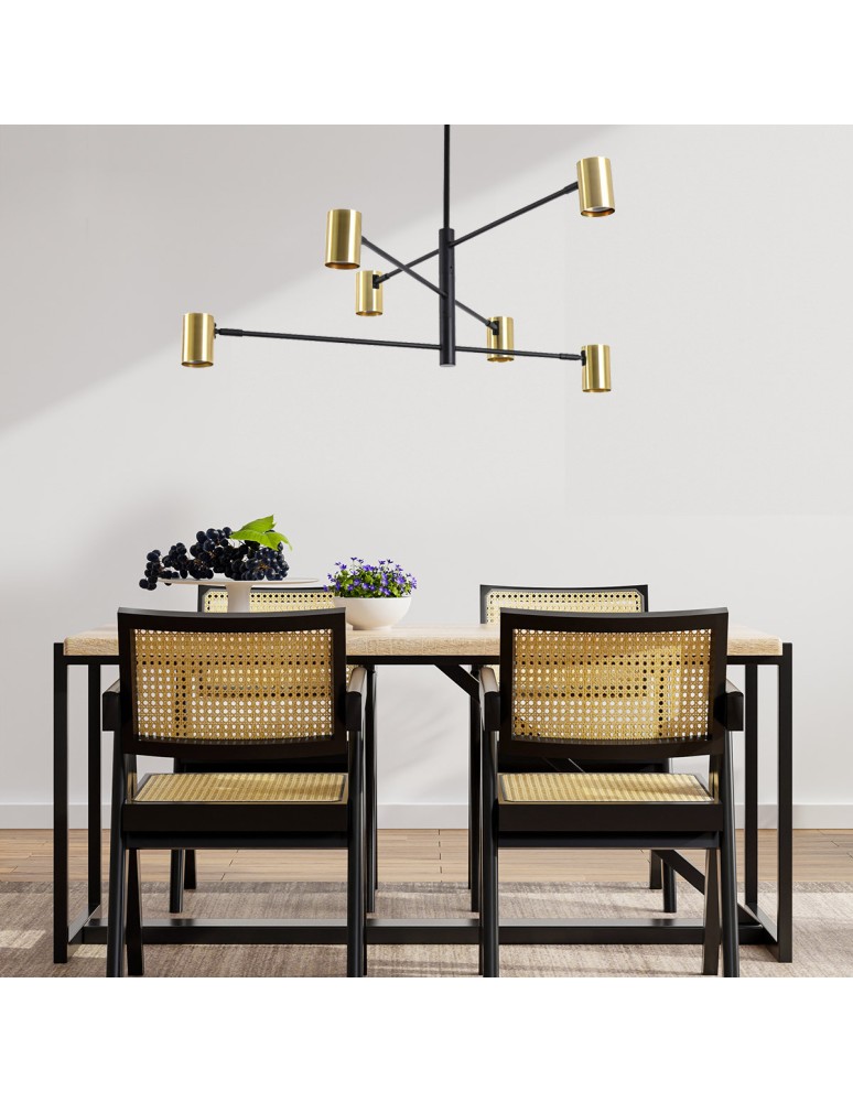 Modern pendant lamps - Light Prestige Snow 6 gold xGU10 Gold/Black LP-731/6P GD - product kolory-swiatla.pl 4