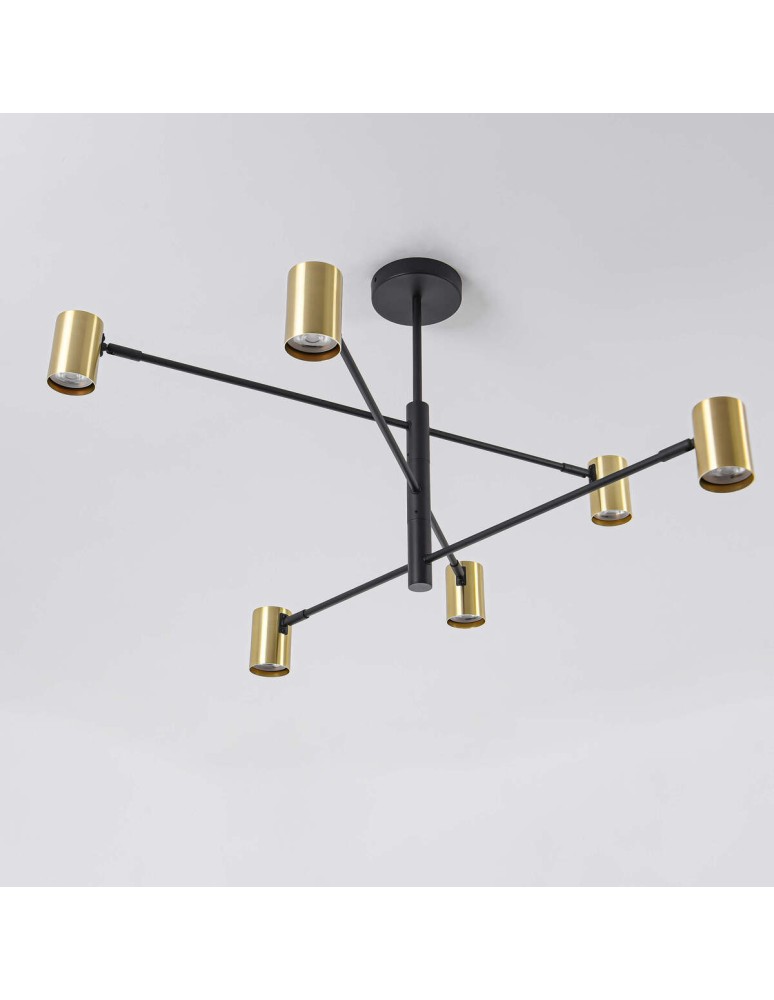 Modern pendant lamps - Light Prestige Snow 6 gold xGU10 Gold/Black LP-731/6P GD - product kolory-swiatla.pl 6