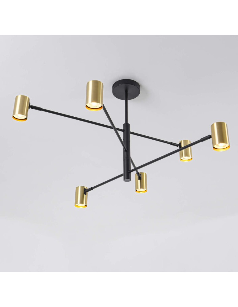 Modern pendant lamps - Light Prestige Snow 6 gold xGU10 Gold/Black LP-731/6P GD - product kolory-swiatla.pl 7