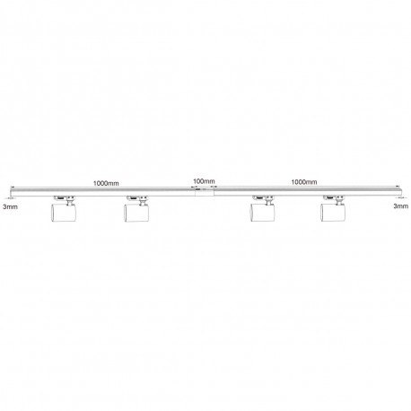 Light Prestige Snow System 3F GU10 4x50W biały LP-737 WH SET 3F