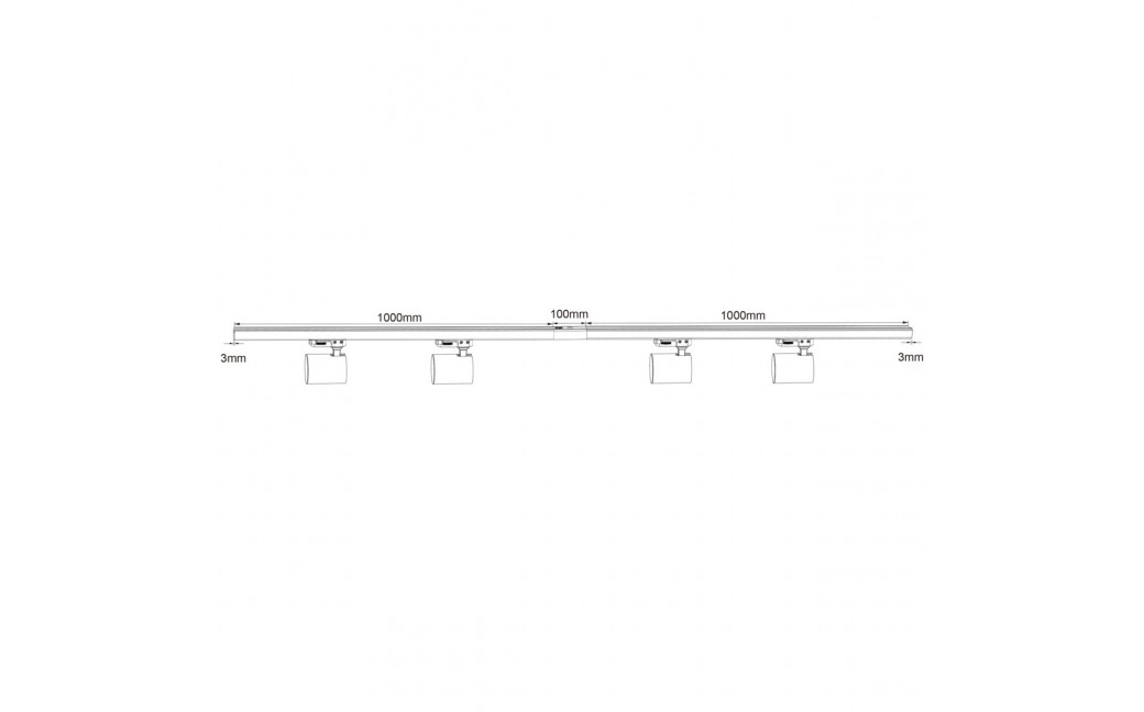 Light Prestige Snow System 3F GU10 4x50W biały LP-737 WH SET 3F