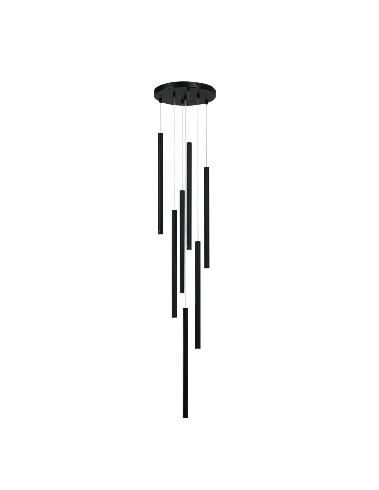 Pendant lamps - Light Prestige Lungo 7 black pendant lamp LP-894/7P BK 7xG9 black - product kolory-swiatla.pl 1