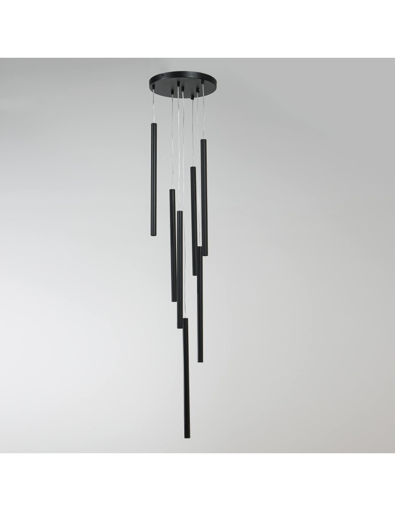 Pendant lamps - Light Prestige Lungo 7 black pendant lamp LP-894/7P BK 7xG9 black - product kolory-swiatla.pl 3