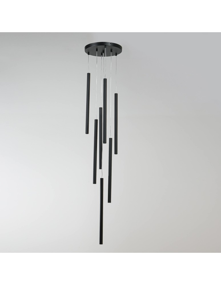 Pendant lamps - Light Prestige Lungo 7 black pendant lamp LP-894/7P BK 7xG9 black - product kolory-swiatla.pl 4