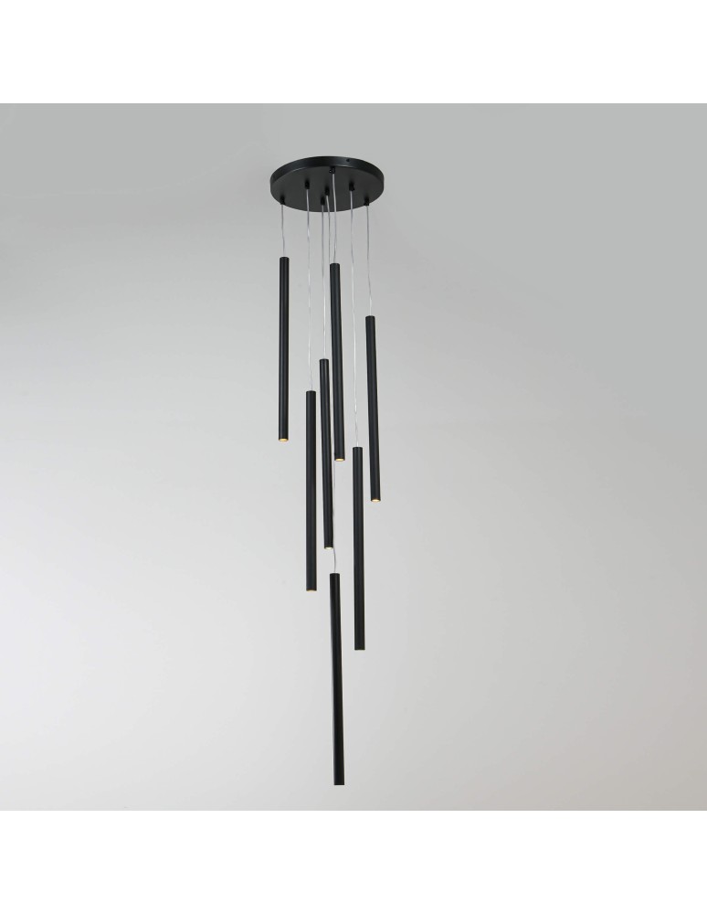 Pendant lamps - Light Prestige Lungo 7 black pendant lamp LP-894/7P BK 7xG9 black - product kolory-swiatla.pl 6