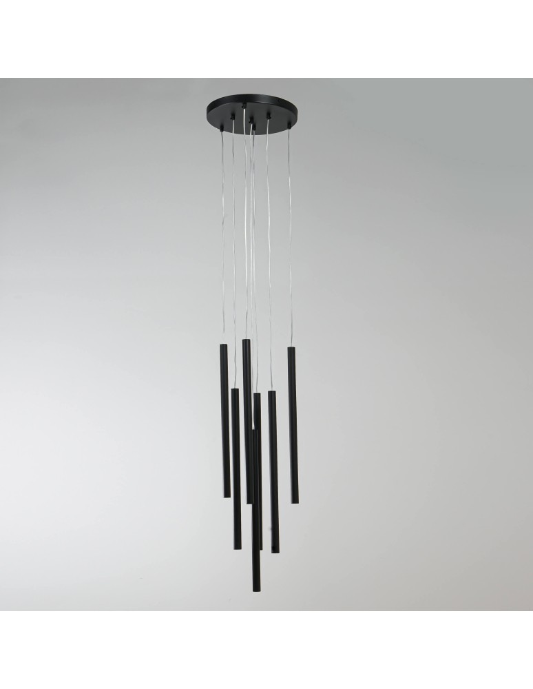 Pendant lamps - Light Prestige Lungo 7 black pendant lamp LP-894/7P BK 7xG9 black - product kolory-swiatla.pl 12