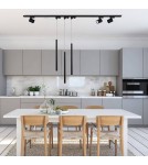 Lamps for 3-phase busbars - Light Prestige Snow spotlight 3F black 1xGU10 black - product 2