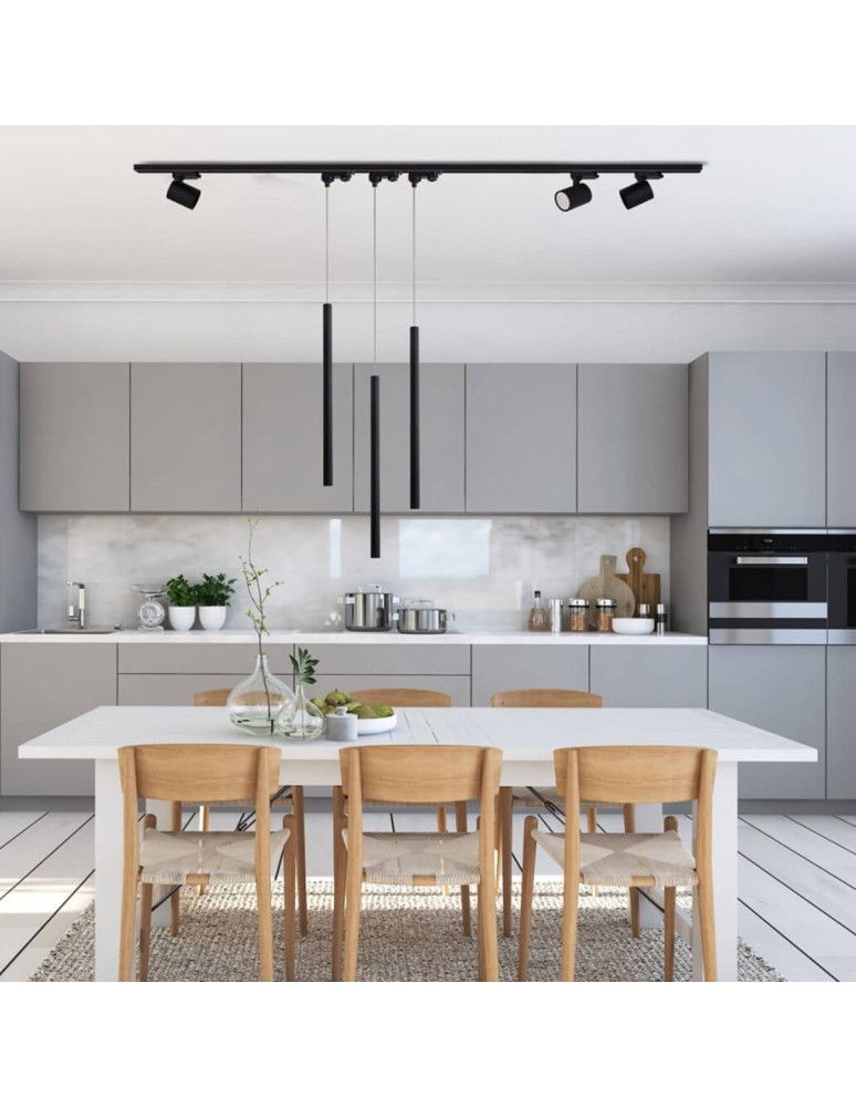 Lamps for 3-phase busbars - Light Prestige Snow spotlight 3F black 1xGU10 black - product kolory-swiatla.pl 2