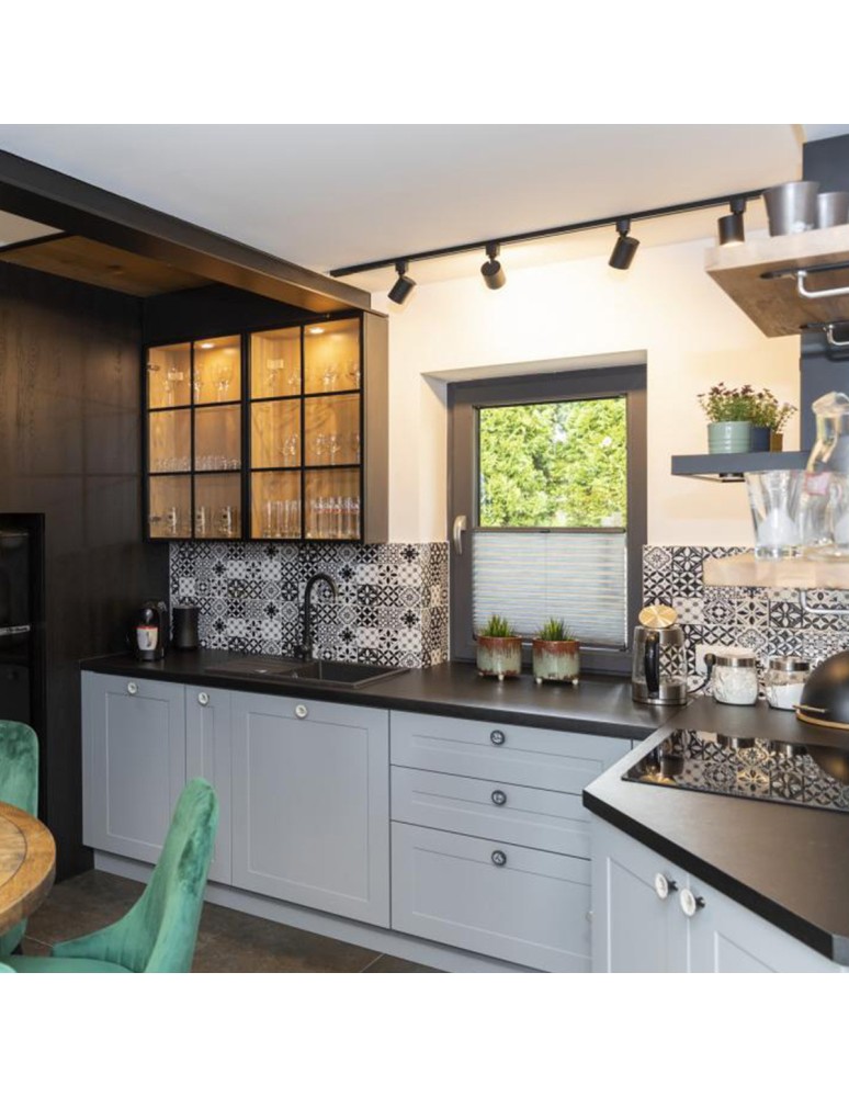 Lamps for 3-phase busbars - Light Prestige Snow spotlight 3F black 1xGU10 black - product kolory-swiatla.pl 3