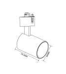 Lamps for 3-phase busbars - Light Prestige Snow spotlight 3F black 1xGU10 black - product 5