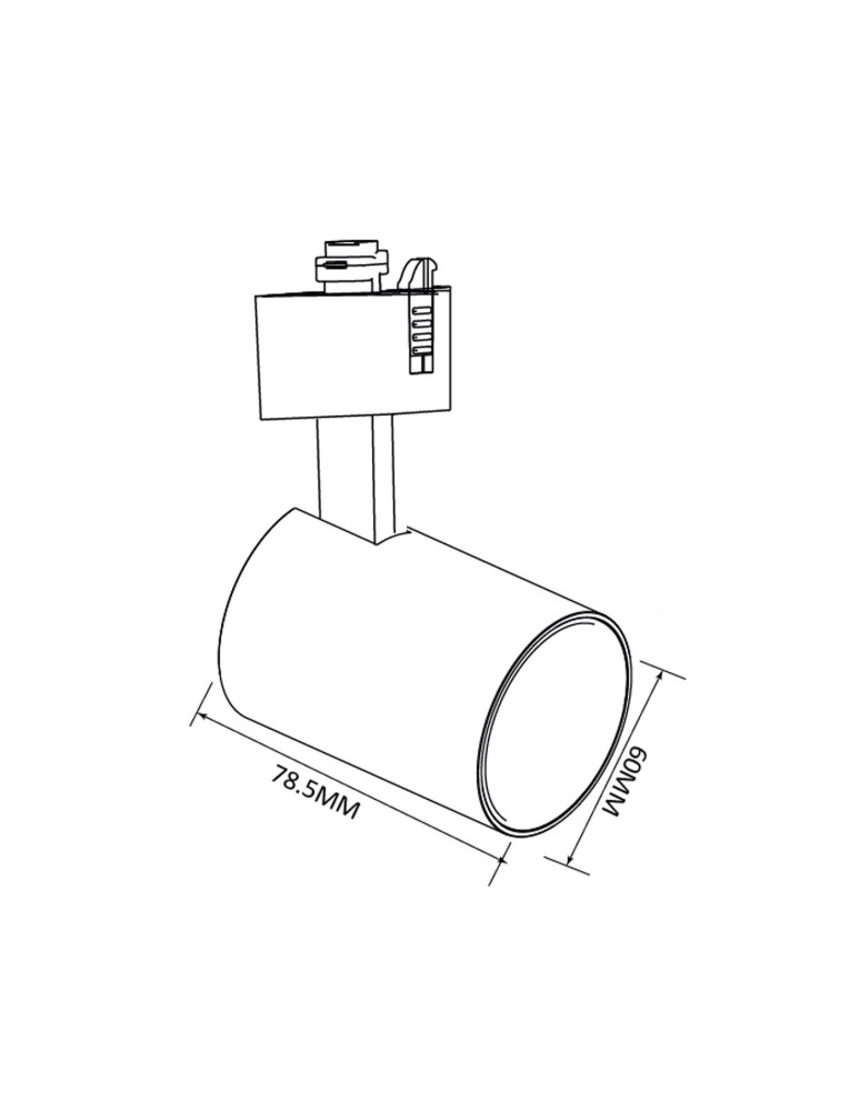 Lamps for 3-phase busbars - Light Prestige Snow spotlight 3F black 1xGU10 black - product kolory-swiatla.pl 5