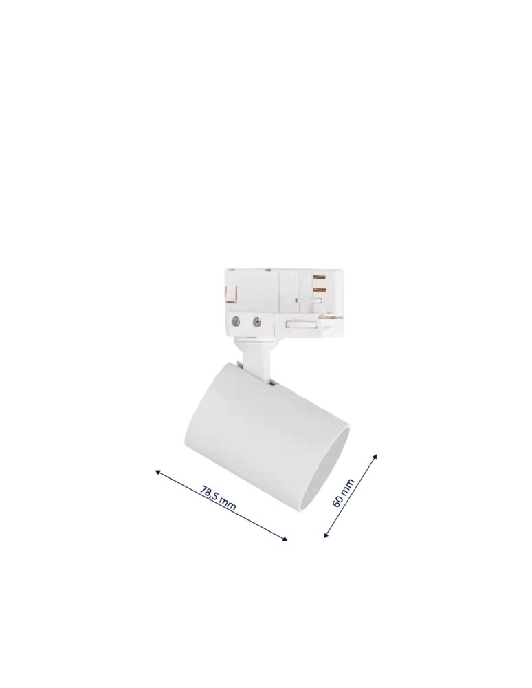 Lamps for 3-phase busbars - Light Prestige Snow spotlight 3F white 1xGU10 white - product kolory-swiatla.pl 4