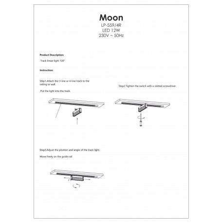 Light Prestige Magnetic Moon reflektor 20W czarny 3000K LED czarny LP-560-MAG-BK