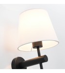 Wall lamps with lampshade - Light Prestige Tivoli wall lamp black E27 black / white LP-1133/1W BK - product 6