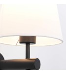 Wall lamps with lampshade - Light Prestige Tivoli wall lamp black E27 black / white LP-1133/1W BK - product 7