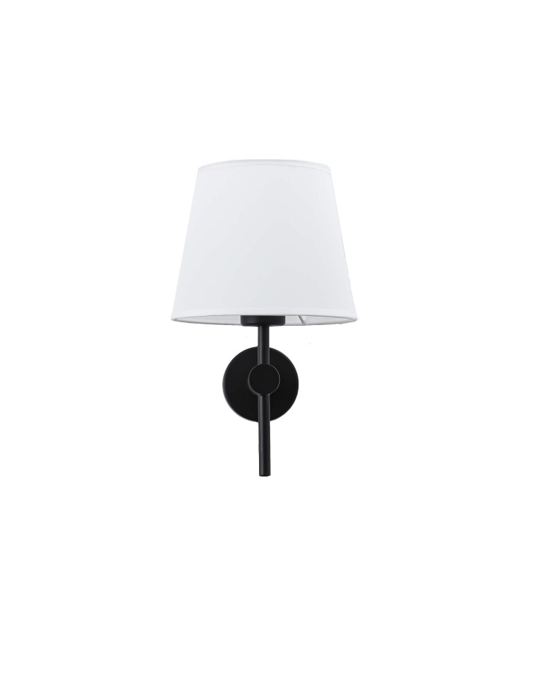 Wall lamps with lampshade - Light Prestige Tivoli wall lamp black E27 black / white LP-1133/1W BK - product kolory-swiatla.pl 9
