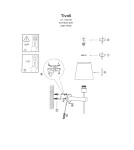 Wall lamps with lampshade - Light Prestige Tivoli wall lamp black E27 black / white LP-1133/1W BK - product 11