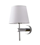 Wall lamps with lampshade - Light Prestige Tivoli wall lamp chrome E27 silver/white LP-1133/1W CH - product 1