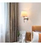 Wall lamps with lampshade - Light Prestige Tivoli wall lamp chrome E27 silver/white LP-1133/1W CH - product 2