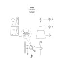Wall lamps with lampshade - Light Prestige Tivoli wall lamp chrome E27 silver/white LP-1133/1W CH - product 5