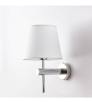 Wall lamps with lampshade - Light Prestige Tivoli wall lamp chrome E27 silver/white LP-1133/1W CH - product 7