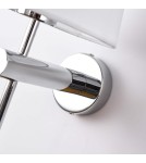 Wall lamps with lampshade - Light Prestige Tivoli wall lamp chrome E27 silver/white LP-1133/1W CH - product 8