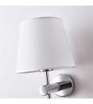 Wall lamps with lampshade - Light Prestige Tivoli wall lamp chrome E27 silver/white LP-1133/1W CH - product 10