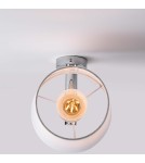 Wall lamps with lampshade - Light Prestige Tivoli wall lamp chrome E27 silver/white LP-1133/1W CH - product 11