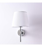 Wall lamps with lampshade - Light Prestige Tivoli wall lamp chrome E27 silver/white LP-1133/1W CH - product 12