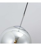 Glass pendant lamps - Light Prestige Palla pendant chrome E27 silver/transparent LP-2844/1P CH - product 4