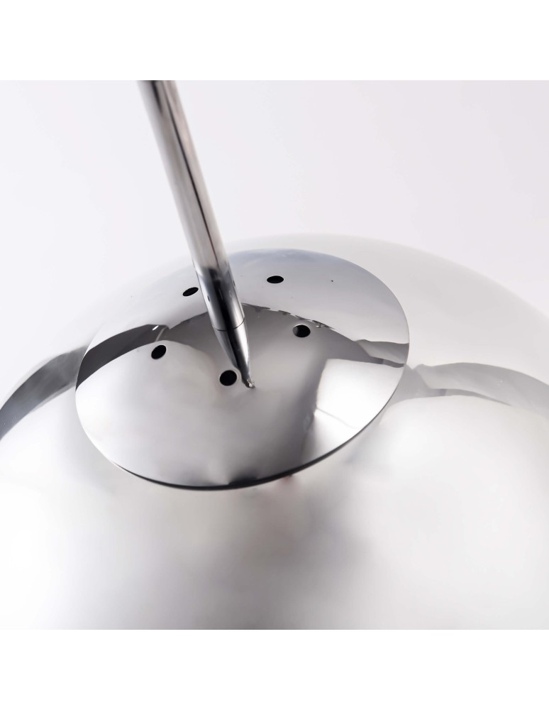 Glass pendant lamps - Light Prestige Palla pendant chrome E27 silver/transparent LP-2844/1P CH - product kolory-swiatla.pl 6