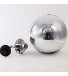 Glass pendant lamps - Light Prestige Palla pendant chrome E27 silver/transparent LP-2844/1P CH - product 7