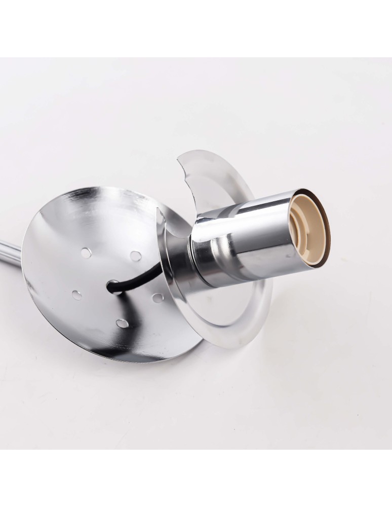 Glass pendant lamps - Light Prestige Palla pendant chrome E27 silver/transparent LP-2844/1P CH - product kolory-swiatla.pl 8