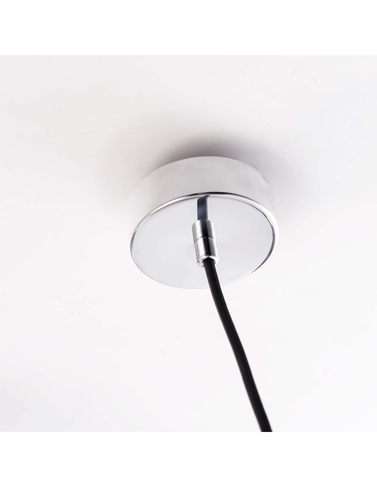 Glass pendant lamps - Light Prestige Palla pendant chrome E27 silver/transparent LP-2844/1P CH - product kolory-swiatla.pl 10