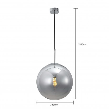 Light Prestige Palla wisząca chrom E27 srebrny/transparentny LP-2844/1P CH