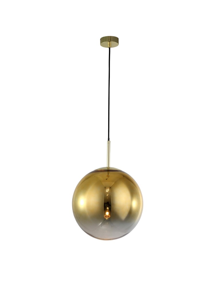 Glass pendant lamps - Light Prestige Palla pendant gold E27 gold/transparent LP-2844/1P GD - product kolory-swiatla.pl 1