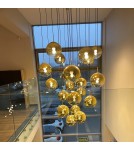 Glass pendant lamps - Light Prestige Palla pendant gold E27 gold/transparent LP-2844/1P GD - product 3