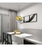 Glass pendant lamps - Light Prestige Palla pendant gold E27 gold/transparent LP-2844/1P GD - product 4