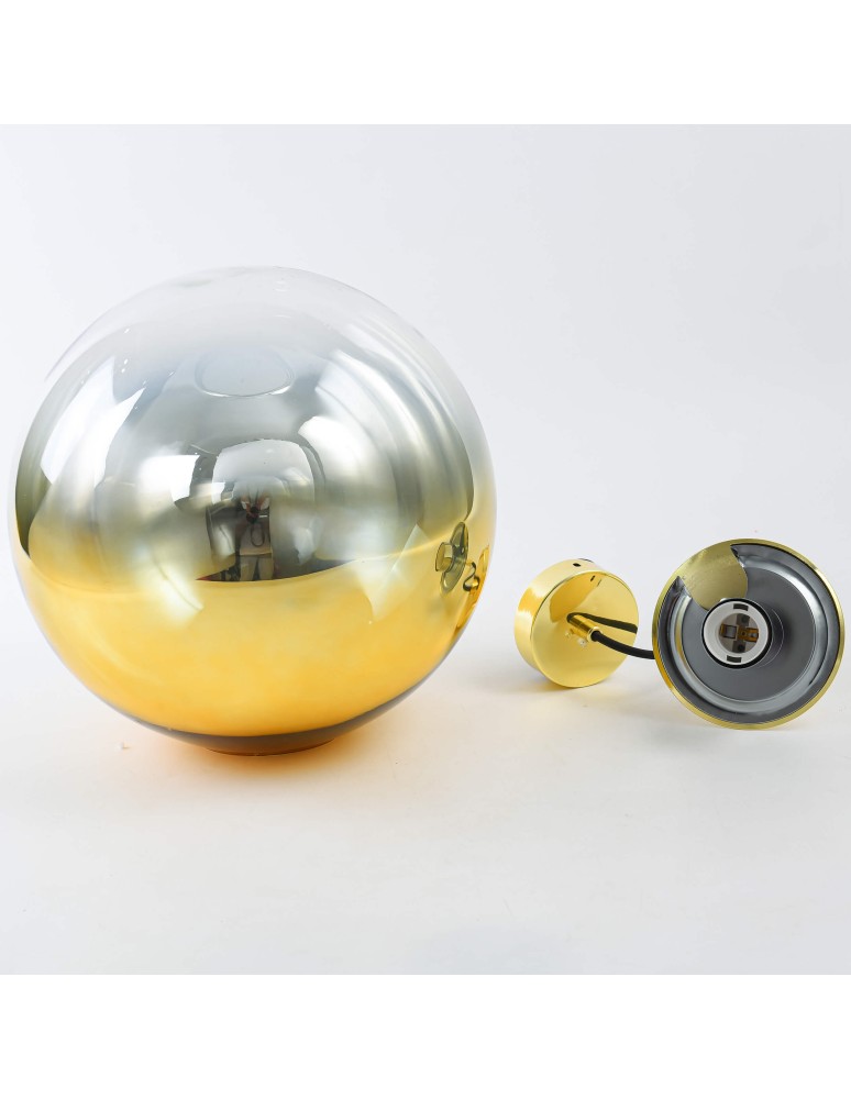 Glass pendant lamps - Light Prestige Palla pendant gold E27 gold/transparent LP-2844/1P GD - product kolory-swiatla.pl 5