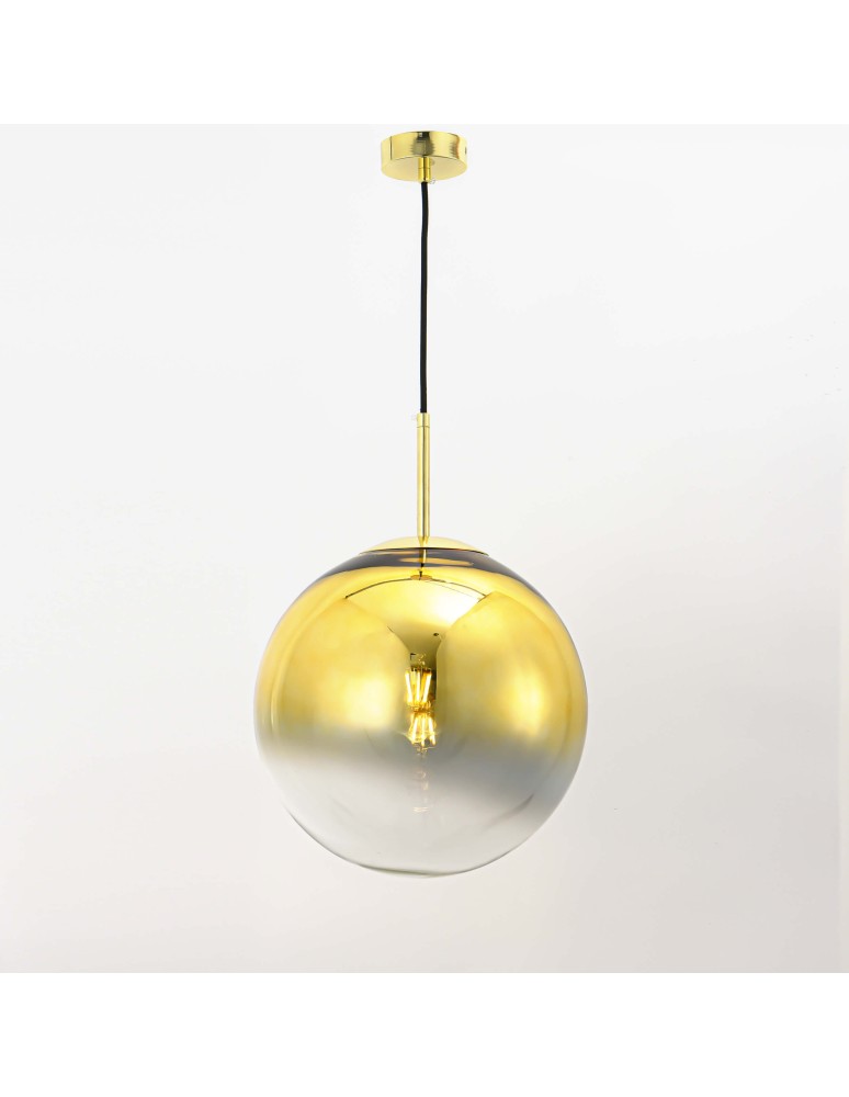 Glass pendant lamps - Light Prestige Palla pendant gold E27 gold/transparent LP-2844/1P GD - product kolory-swiatla.pl 8