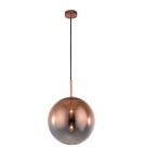 Glass pendant lamps - Light Prestige Palla copper pendant E27 copper/transparent LP-2844/1P MI - product 1