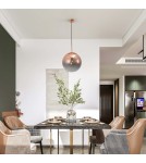 Glass pendant lamps - Light Prestige Palla copper pendant E27 copper/transparent LP-2844/1P MI - product 2