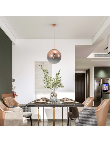 Light Prestige Palla copper pendant E27 copper/transparent LP-2844/1P MI - product 2