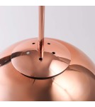 Glass pendant lamps - Light Prestige Palla copper pendant E27 copper/transparent LP-2844/1P MI - product 7