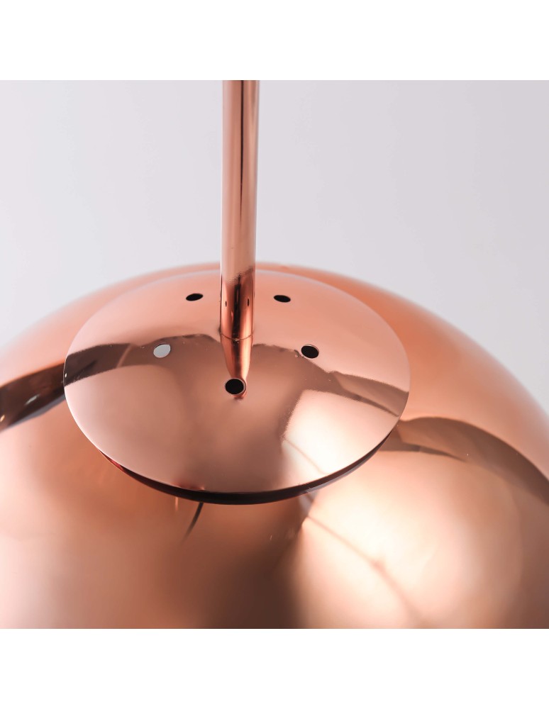 Glass pendant lamps - Light Prestige Palla copper pendant E27 copper/transparent LP-2844/1P MI - product kolory-swiatla.pl 7