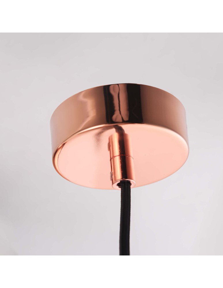 Glass pendant lamps - Light Prestige Palla copper pendant E27 copper/transparent LP-2844/1P MI - product kolory-swiatla.pl 9
